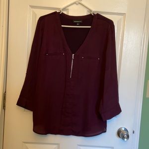 Fortune and Ivy Rebekah zipper detail blouse xl